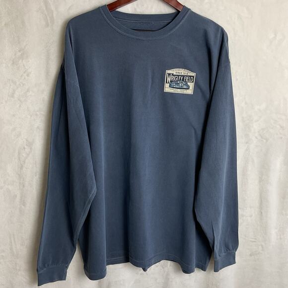 Chicago Cubs Wrigley Field Long Sleeve Tee Blue 3XL - Picture 3 of 9